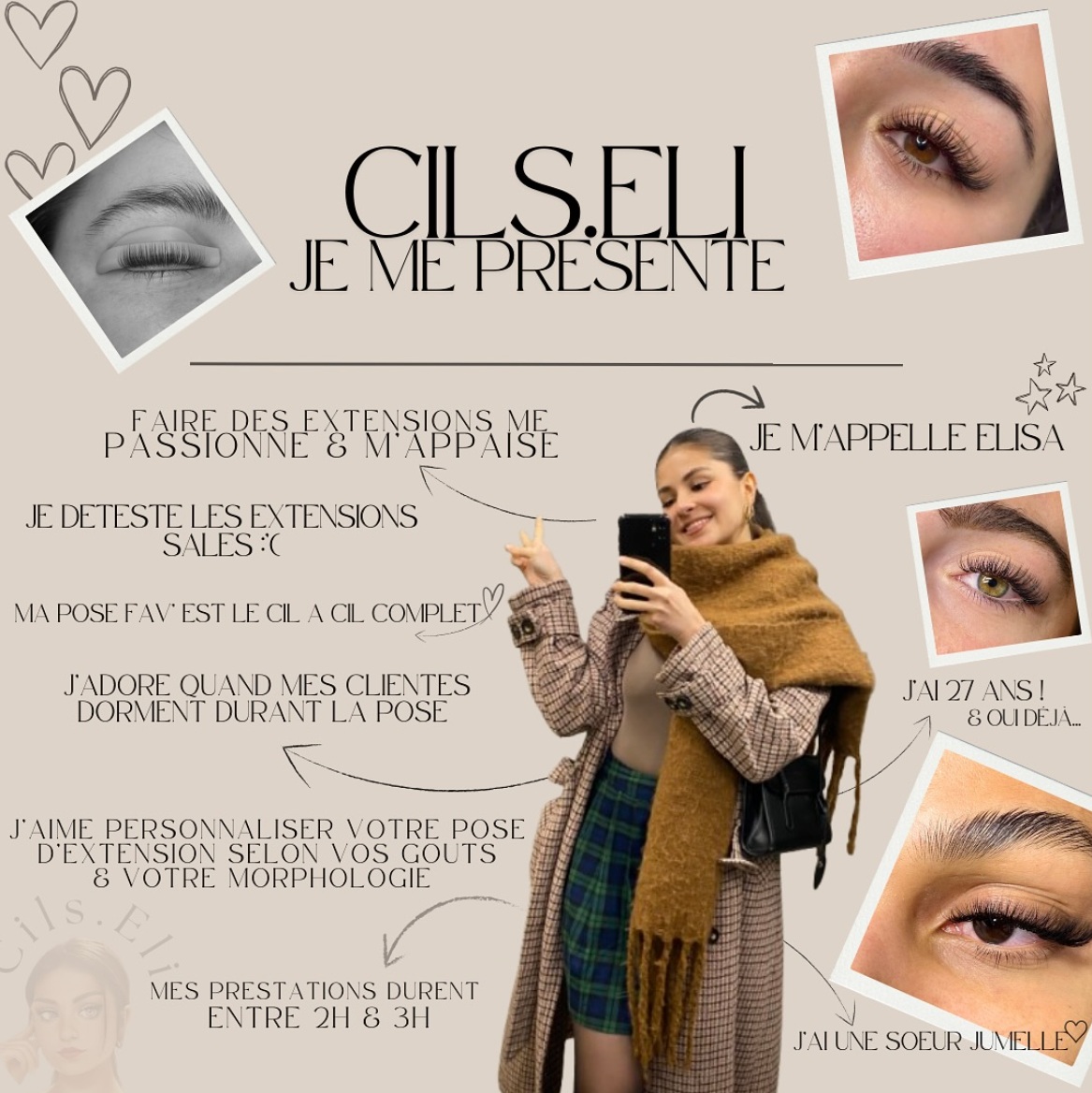 Elisa, experte en extensions de cils à Lyon